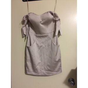 Misha Collection Tie Off Shoulder Dress